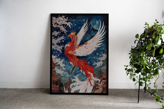 Legend Phoenix Japan Asian Style Poster | Wall Art for Home & Office | High-Quality Print - High-Quality Visual Display