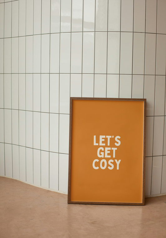 Let's Get Cosy | Cream and Ginger | Art Print - High-Quality Premium Wall Art Decor Sticker