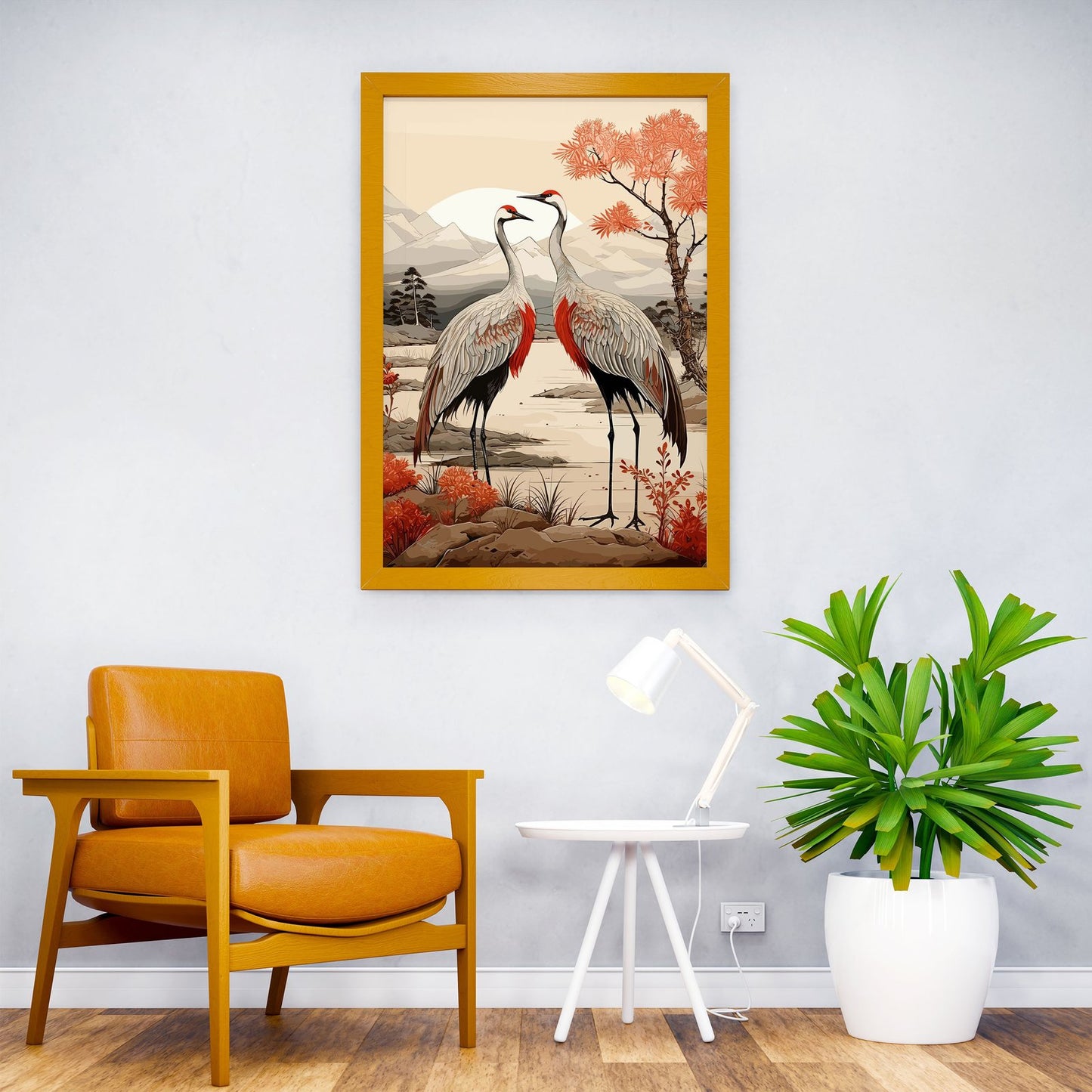 Life Philosophy Crane Asian Style Poster | Wall Art for Home & Office | High-Quality Print - High-Quality Visual Display