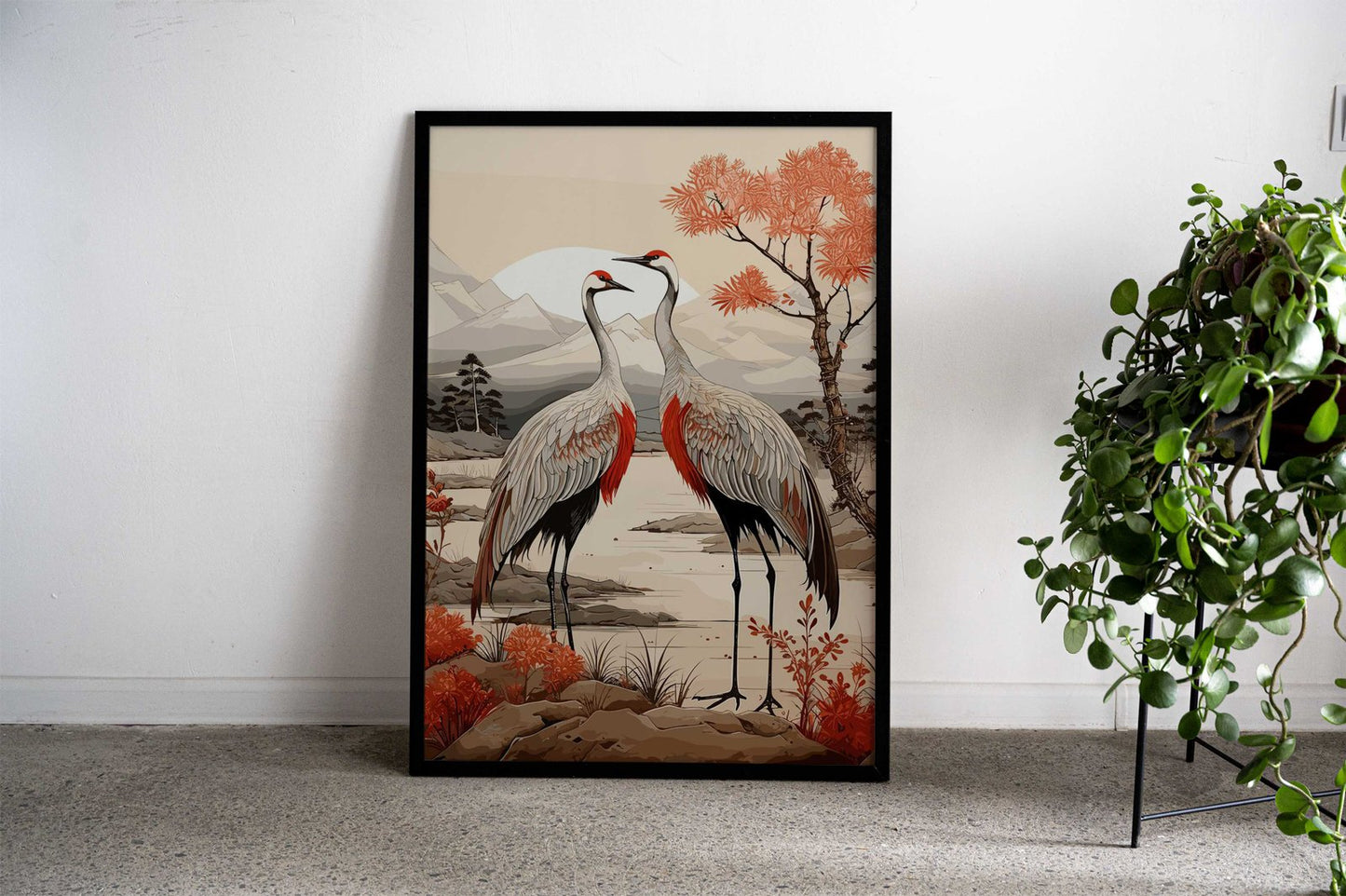 Life Philosophy Crane Asian Style Poster | Wall Art for Home & Office | High-Quality Print - High-Quality Visual Display