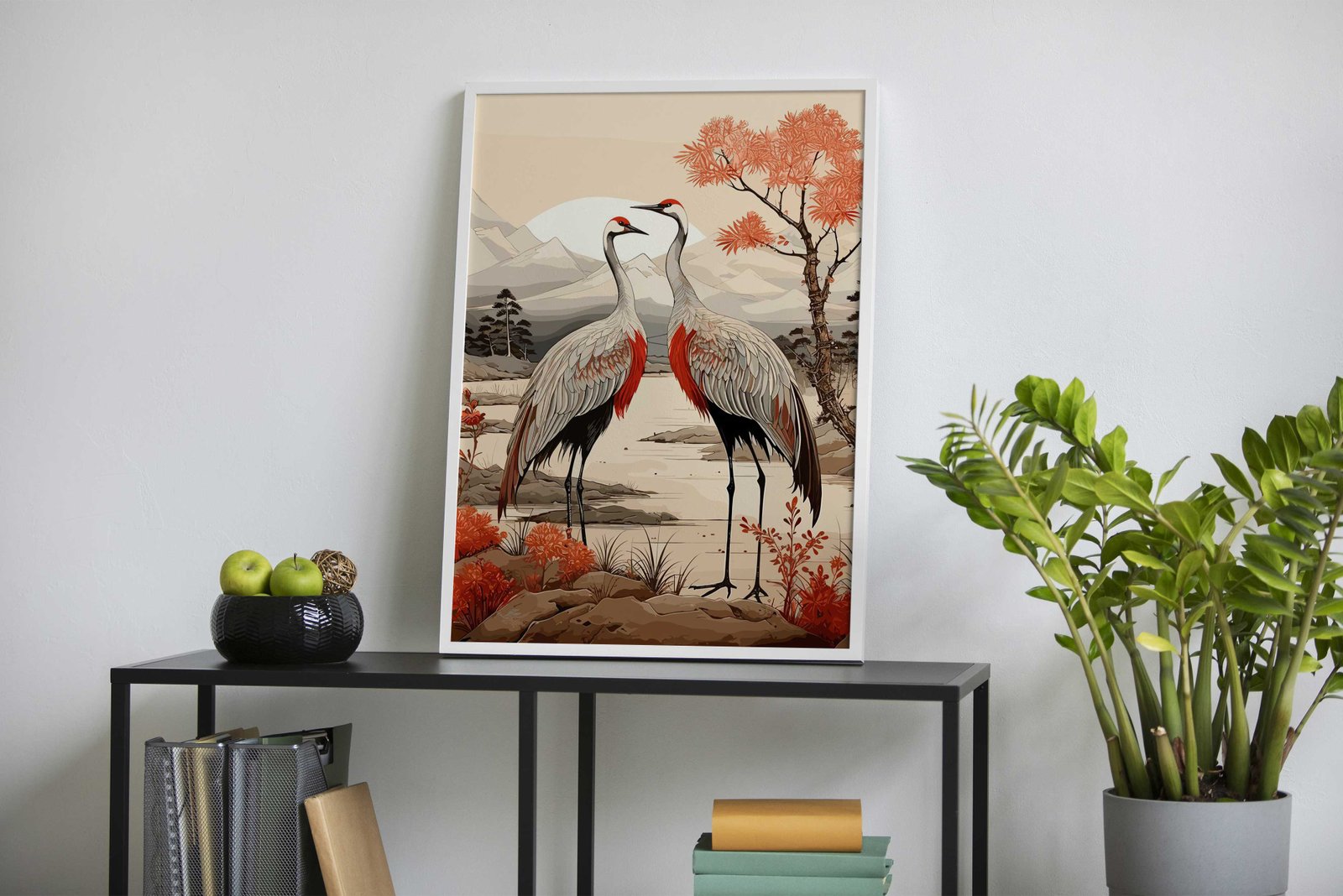 Life Philosophy Crane Asian Style Poster | Wall Art for Home & Office | High-Quality Print - High-Quality Visual Display