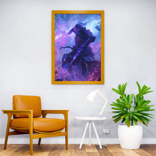 Lightning Blade Samurai Asian Style Poster | Wall Art for Home & Office | High-Quality Print - High-Quality Visual Display