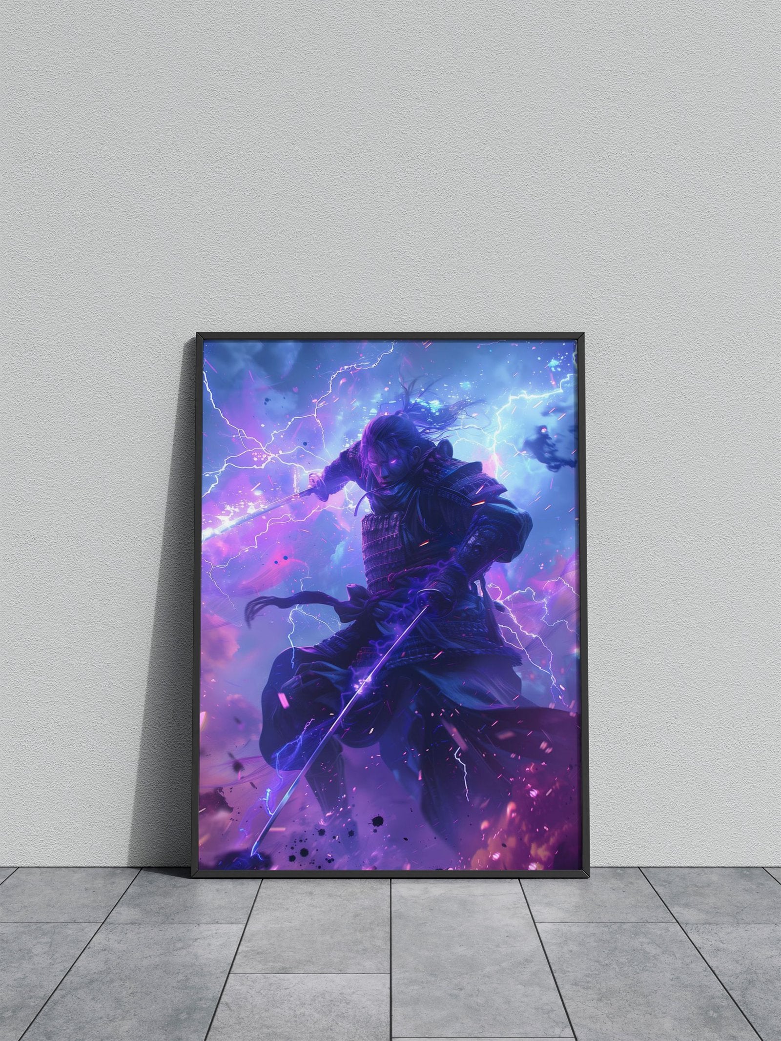 Lightning Blade Samurai Asian Style Poster | Wall Art for Home & Office | High-Quality Print - High-Quality Visual Display