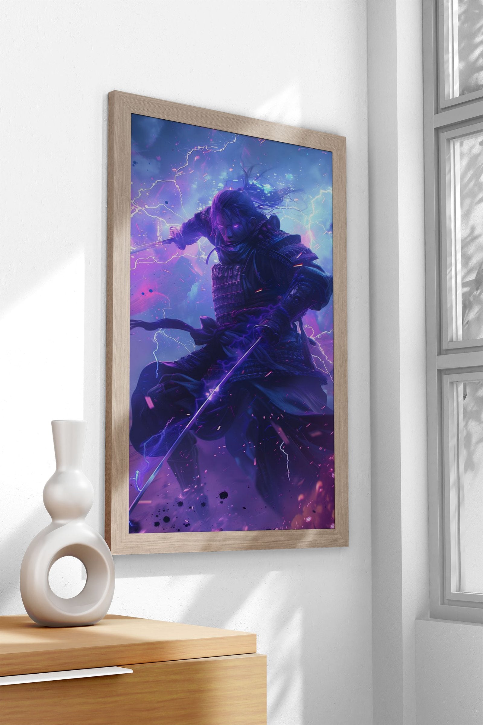 Lightning Blade Samurai Asian Style Poster | Wall Art for Home & Office | High-Quality Print - High-Quality Visual Display