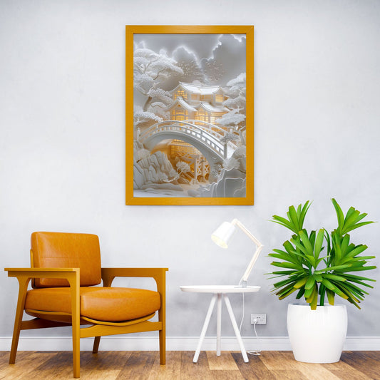 Lights On The Summer House Asian Style Poster | Wall Art for Home & Office | High-Quality Print - High-Quality Visual Display