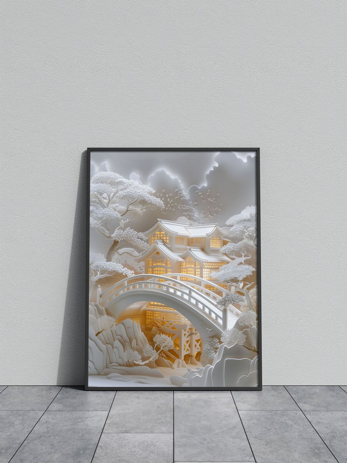 Lights On The Summer House Asian Style Poster | Wall Art for Home & Office | High-Quality Print - High-Quality Visual Display