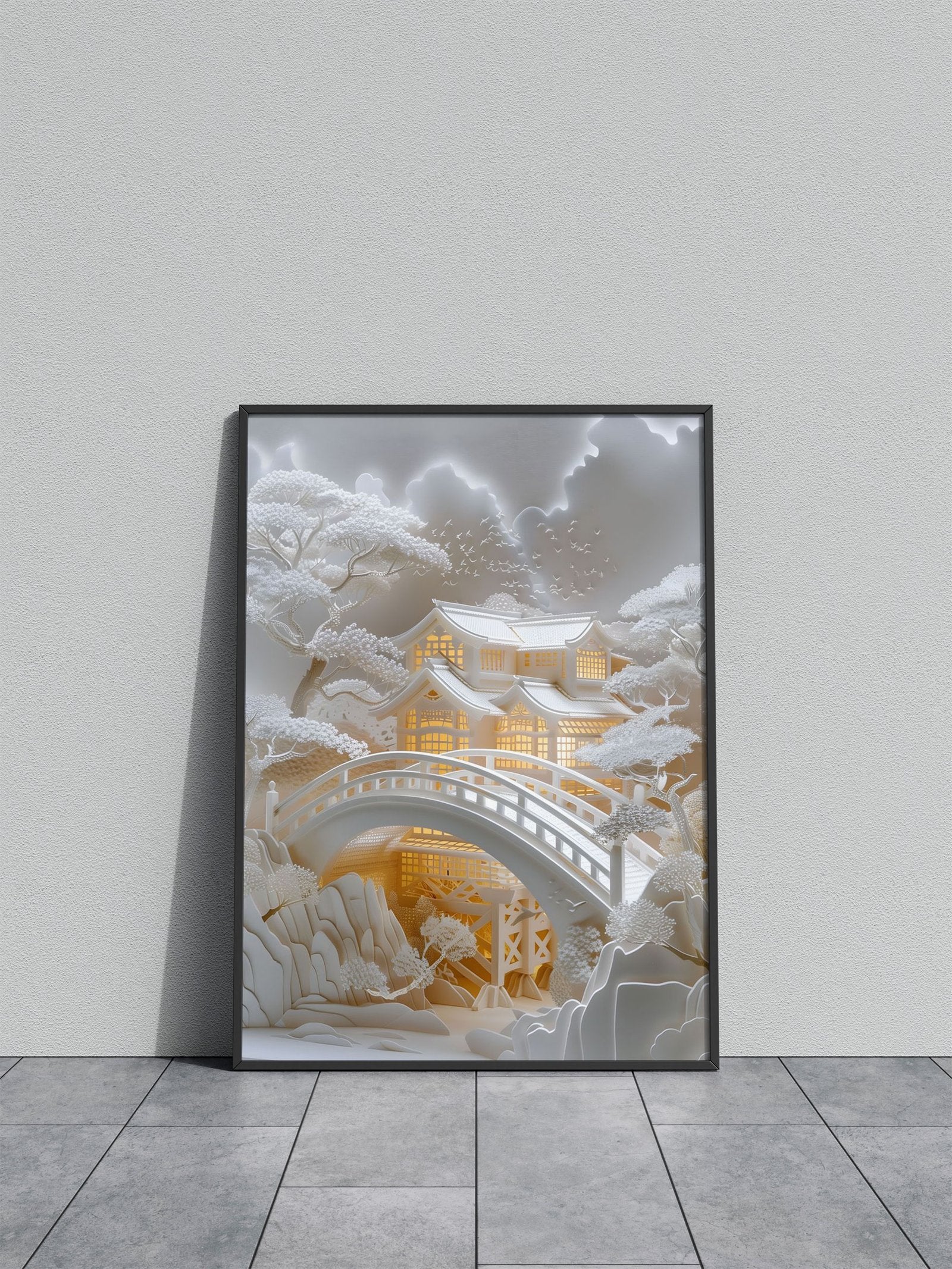 Lights On The Summer House Asian Style Poster | Wall Art for Home & Office | High-Quality Print - High-Quality Visual Display