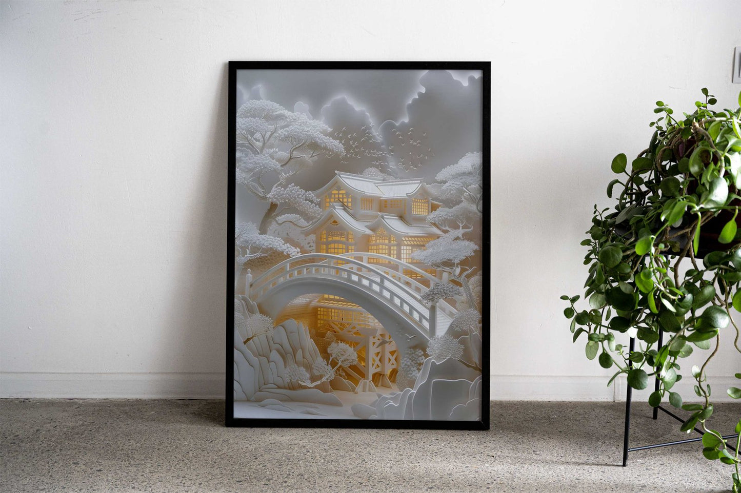 Lights On The Summer House Asian Style Poster | Wall Art for Home & Office | High-Quality Print - High-Quality Visual Display