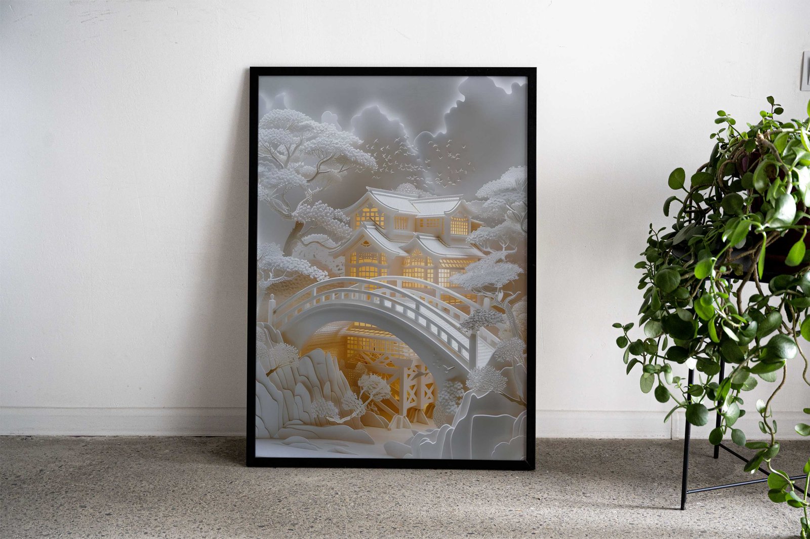 Lights On The Summer House Asian Style Poster | Wall Art for Home & Office | High-Quality Print - High-Quality Visual Display