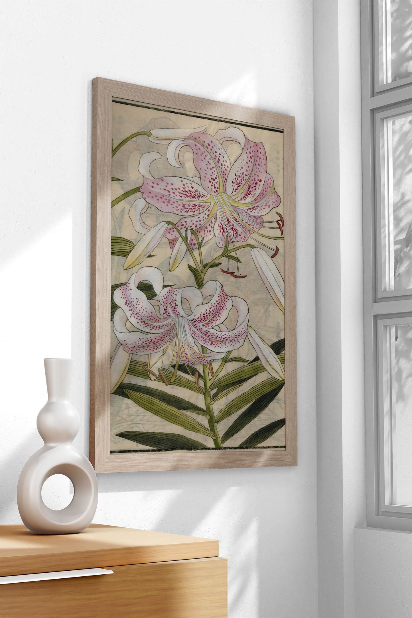 Lilium Speciosum Thunb Asian Style Poster | Wall Art for Home & Office | High-Quality Print - High-Quality Visual Display