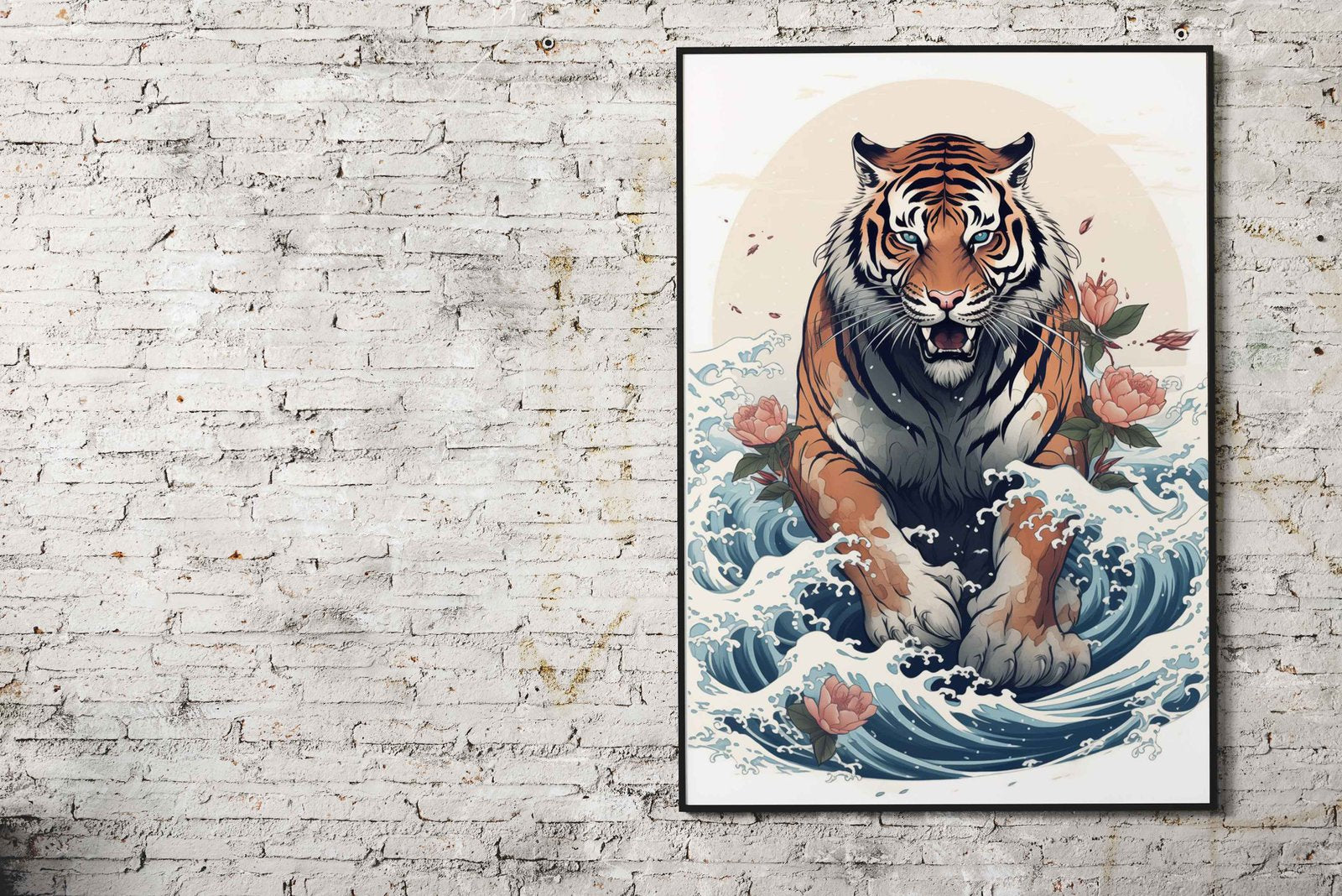 Lion In The Great Wave Asian Style Poster | Wall Art for Home & Office | High-Quality Print - High-Quality Visual Display