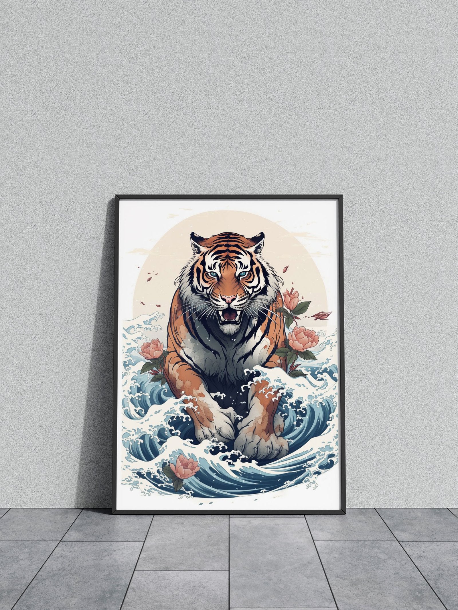 Lion In The Great Wave Asian Style Poster | Wall Art for Home & Office | High-Quality Print - High-Quality Visual Display