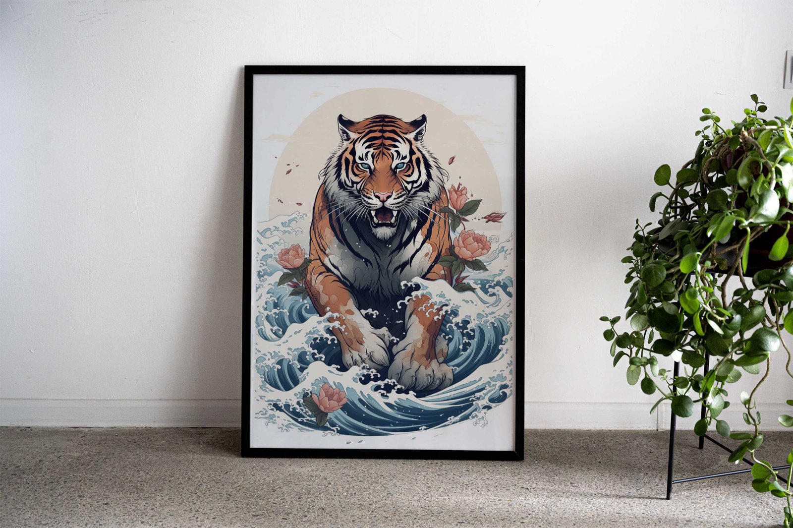 Lion In The Great Wave Asian Style Poster | Wall Art for Home & Office | High-Quality Print - High-Quality Visual Display