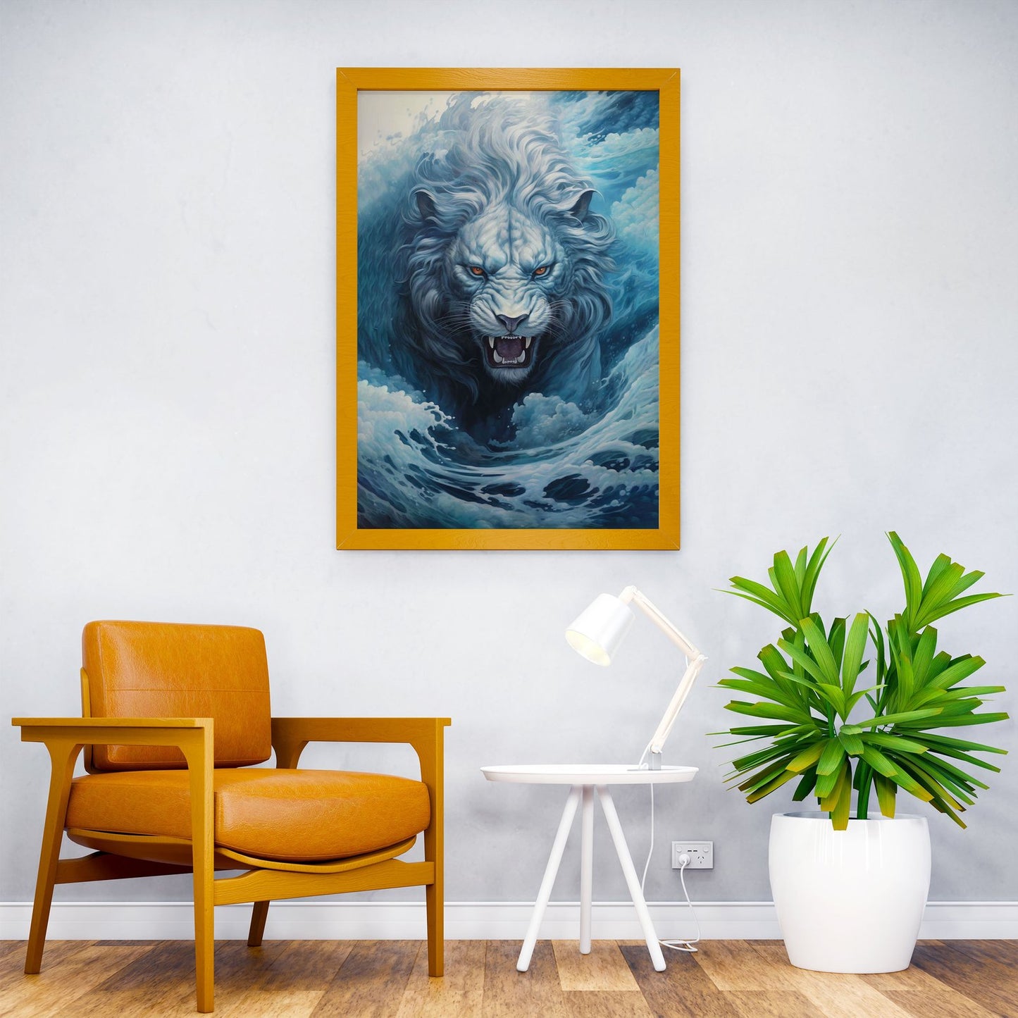 Lion Waves Japanese Asian Style Poster | Wall Art for Home & Office | High-Quality Print - High-Quality Visual Display