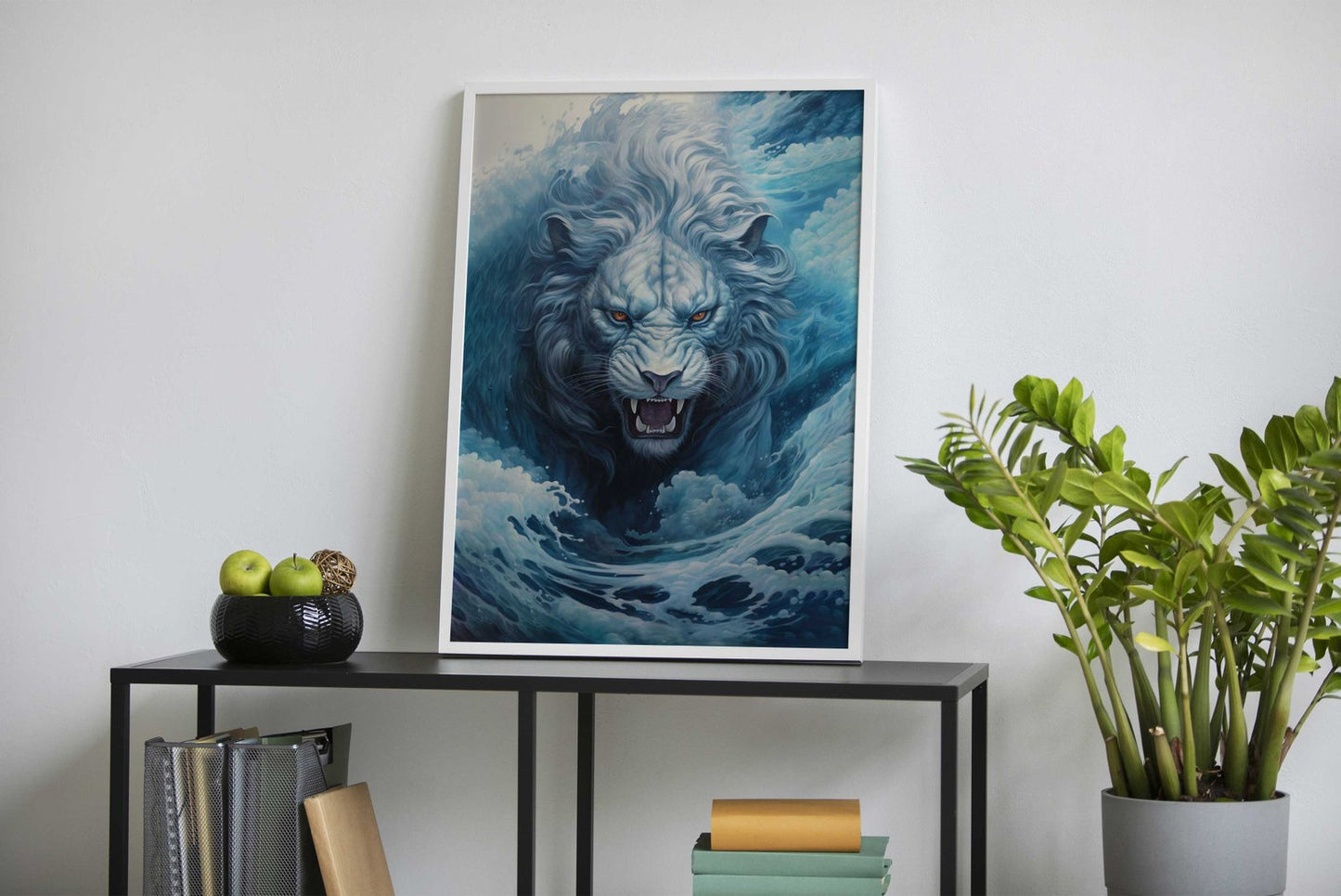 Lion Waves Japanese Asian Style Poster | Wall Art for Home & Office | High-Quality Print - High-Quality Visual Display