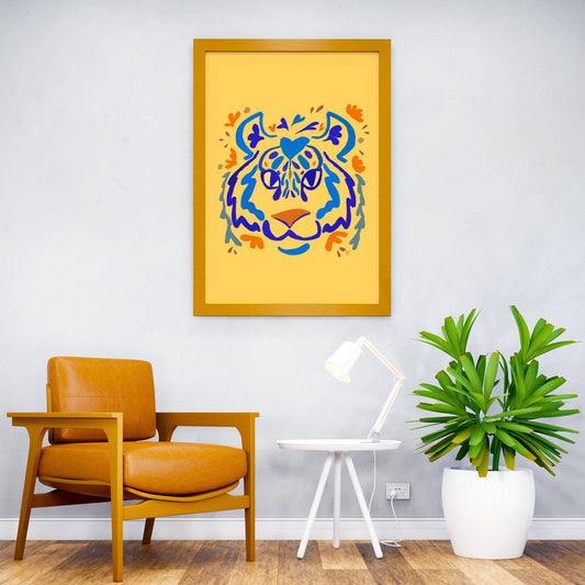 Lion Asian Style Poster | Wall Art for Home & Office | High-Quality Print - High-Quality Visual Display