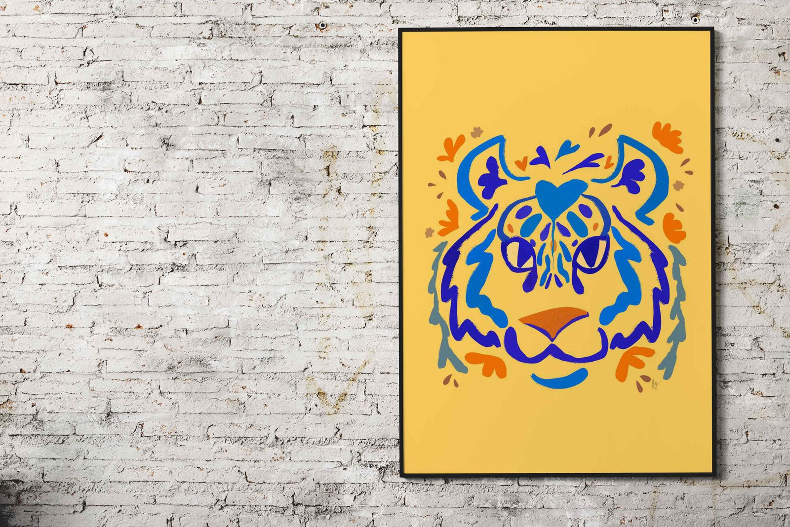 Lion Asian Style Poster | Wall Art for Home & Office | High-Quality Print - High-Quality Visual Display