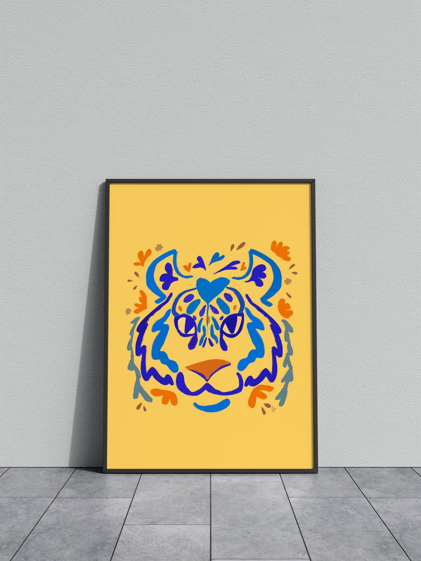 Lion Asian Style Poster | Wall Art for Home & Office | High-Quality Print - High-Quality Visual Display