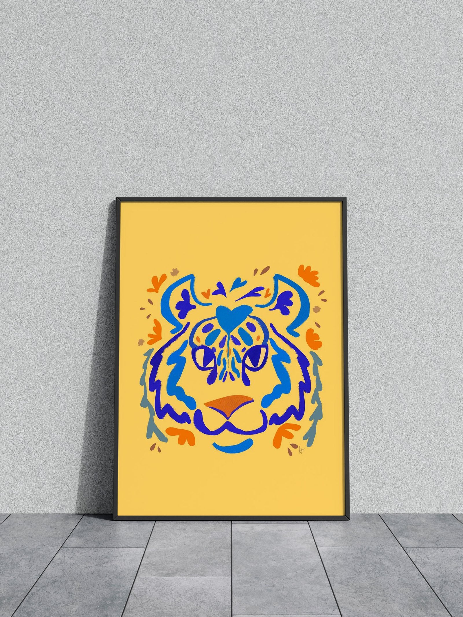 Lion Asian Style Poster | Wall Art for Home & Office | High-Quality Print - High-Quality Visual Display