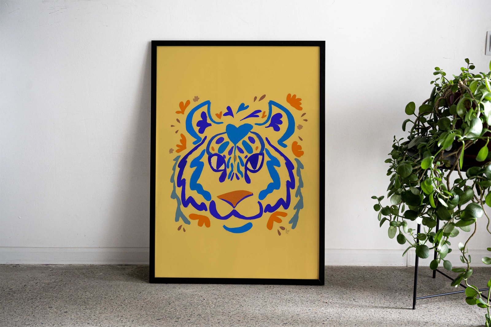 Lion Asian Style Poster | Wall Art for Home & Office | High-Quality Print - High-Quality Visual Display