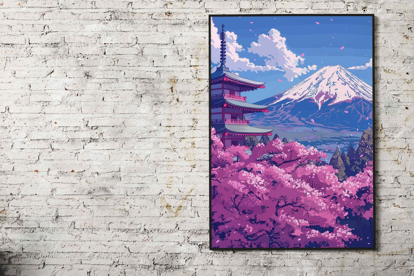 Lofi Pink Retro Asian Style Poster | Wall Art for Home & Office | High-Quality Print