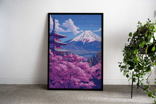 Lofi Pink Retro Asian Style Poster | Wall Art for Home & Office | High-Quality Print - High-Quality Visual Display