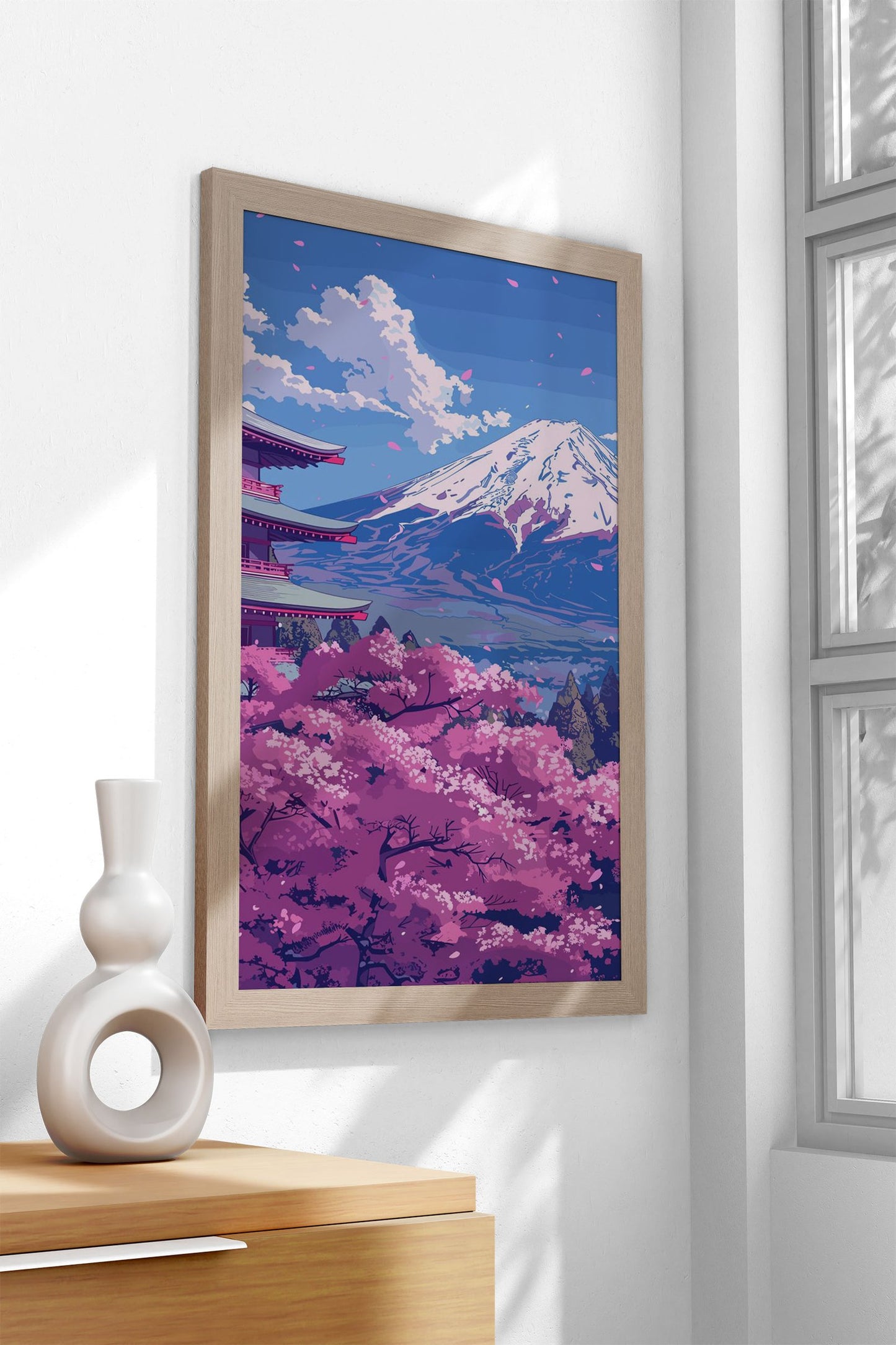 Lofi Pink Retro Asian Style Poster | Wall Art for Home & Office | High-Quality Print