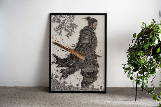 Lone Warrior Asian Style Poster | Wall Art for Home & Office | High-Quality Print - High-Quality Visual Display