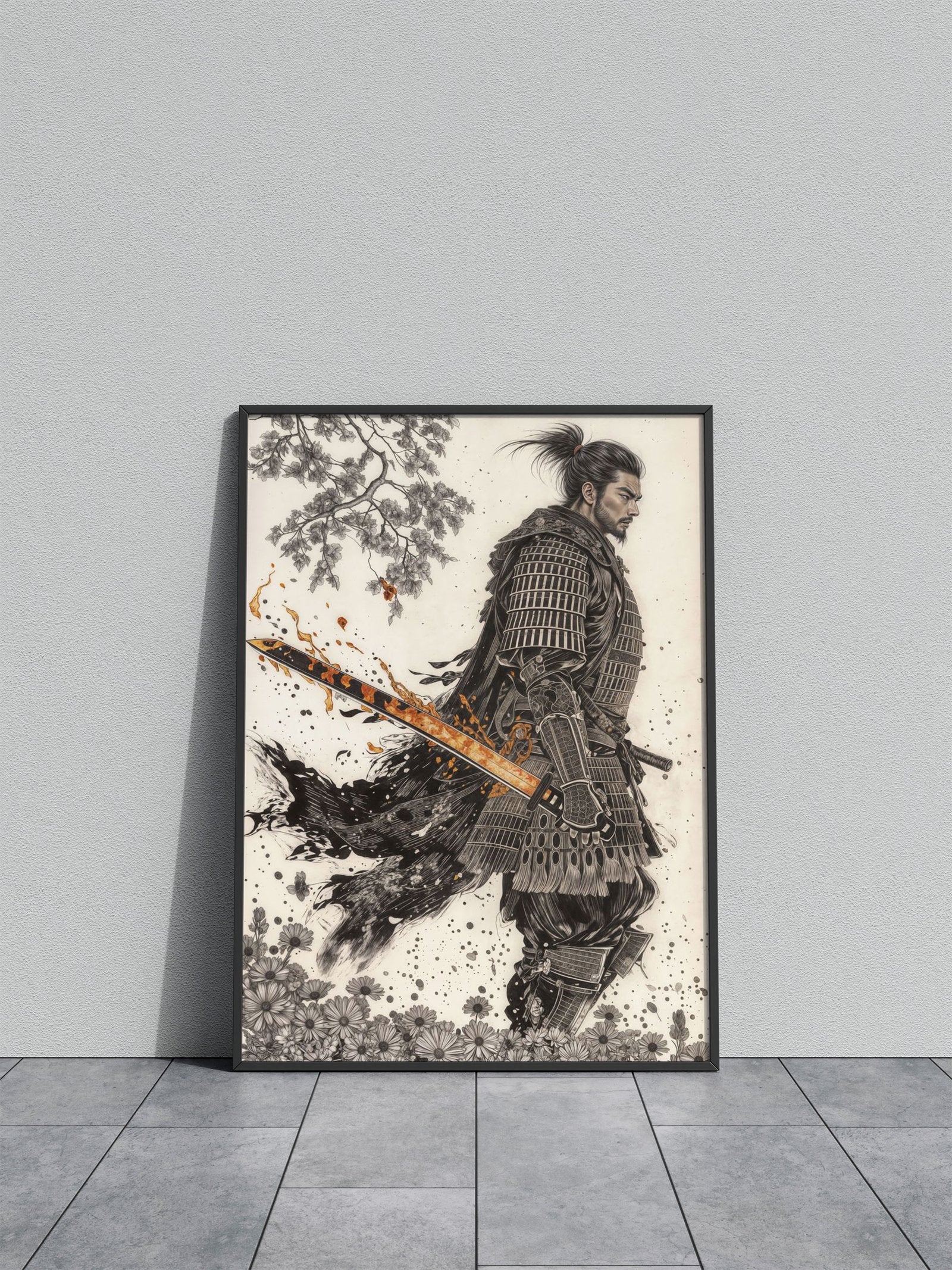 Lone Warrior Asian Style Poster | Wall Art for Home & Office | High-Quality Print - High-Quality Visual Display