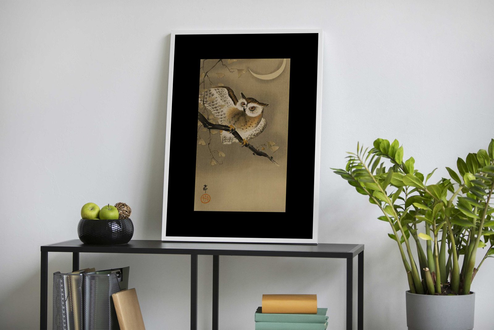 Long Eared Owl in Ginkgo Asian Style Poster | Wall Art for Home & Office | High-Quality Print - High-Quality Visual Display