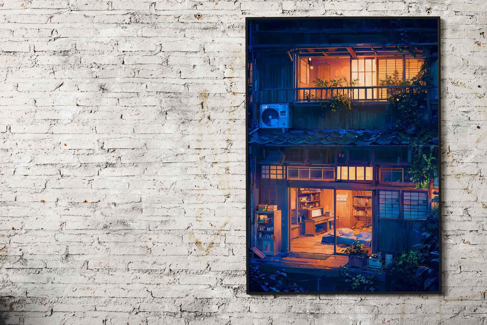 Looking in Asian Style Poster | Wall Art for Home & Office | High-Quality Print - High-Quality Visual Display