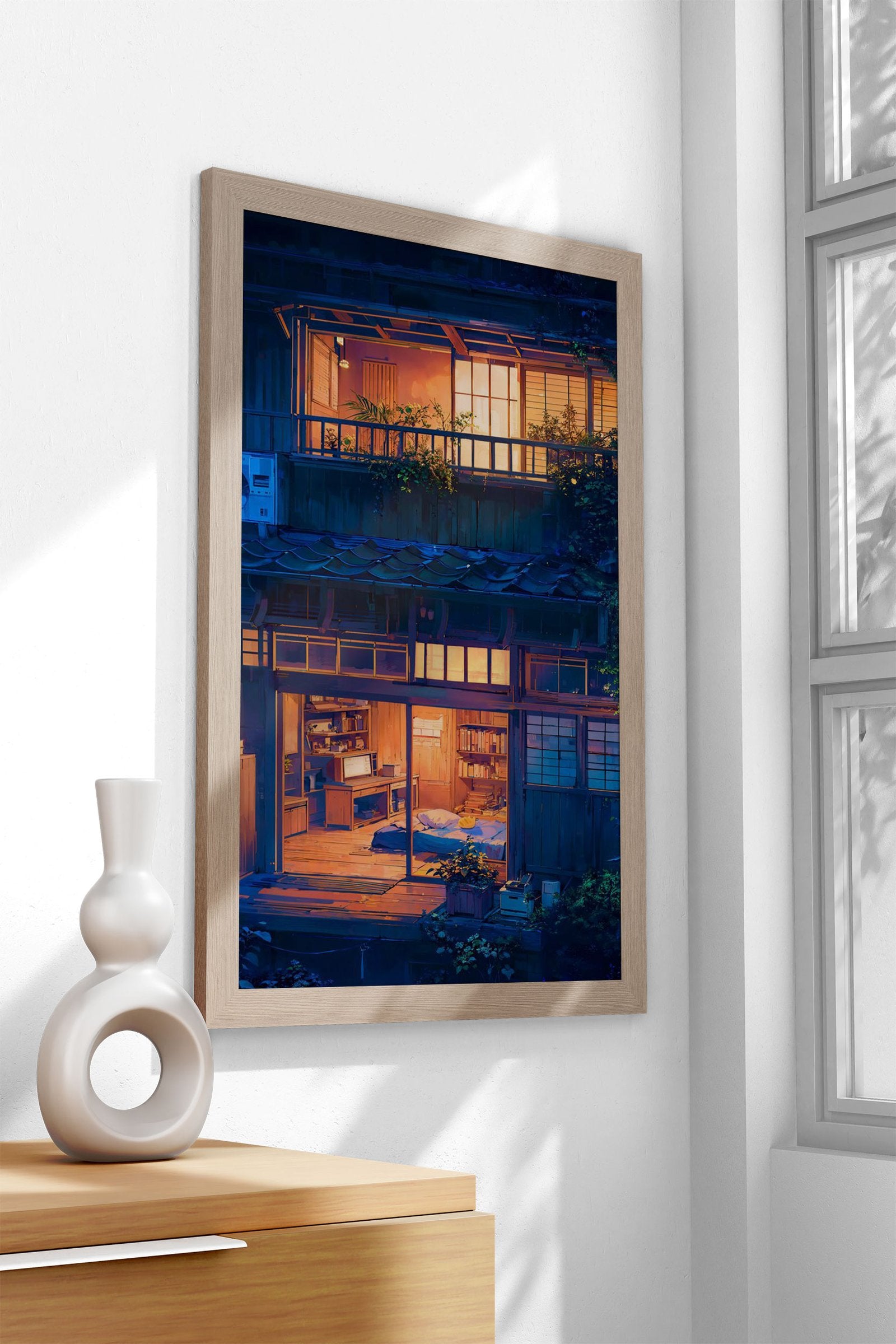 Looking in Asian Style Poster | Wall Art for Home & Office | High-Quality Print - High-Quality Visual Display