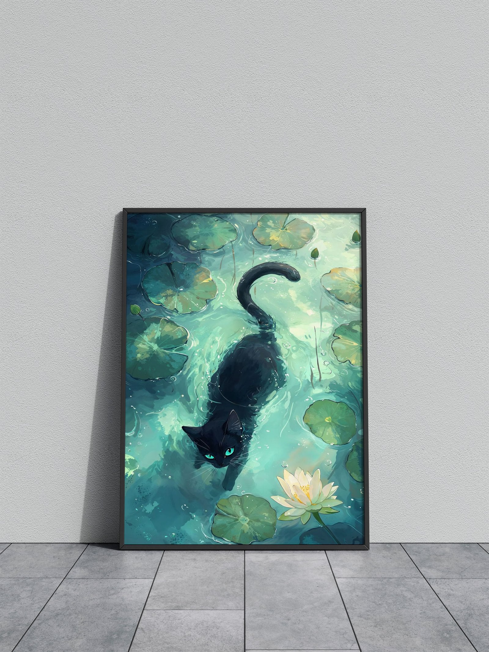 Lotus Prowl Asian Style Poster | Wall Art for Home & Office | High-Quality Print - High-Quality Visual Display