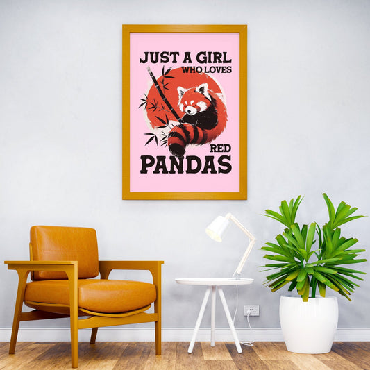 Love Red Pandas Asian Style Poster | Wall Art for Home & Office | High-Quality Print - High-Quality Visual Display