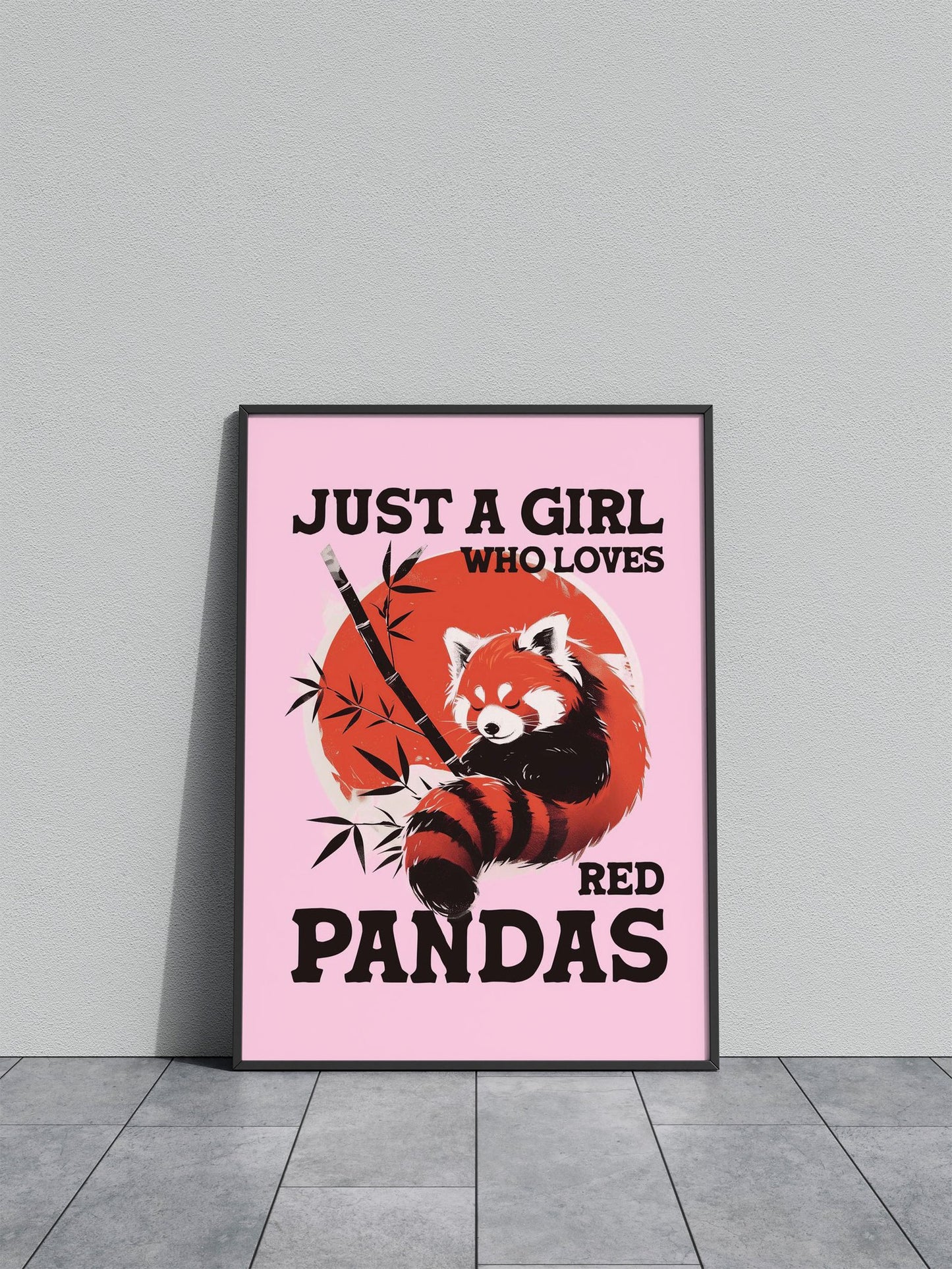 Love Red Pandas Asian Style Poster | Wall Art for Home & Office | High-Quality Print - High-Quality Visual Display