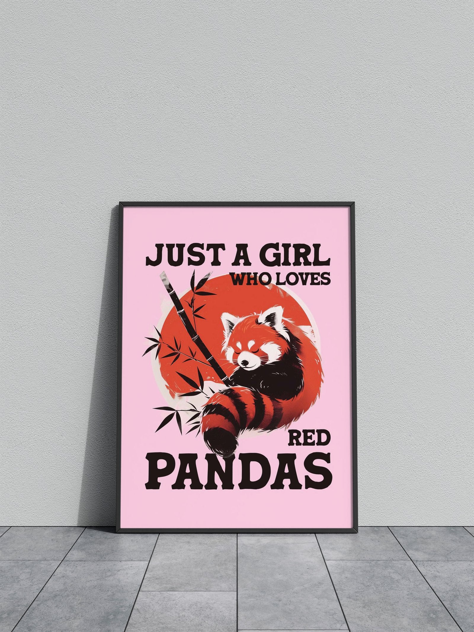 Love Red Pandas Asian Style Poster | Wall Art for Home & Office | High-Quality Print - High-Quality Visual Display