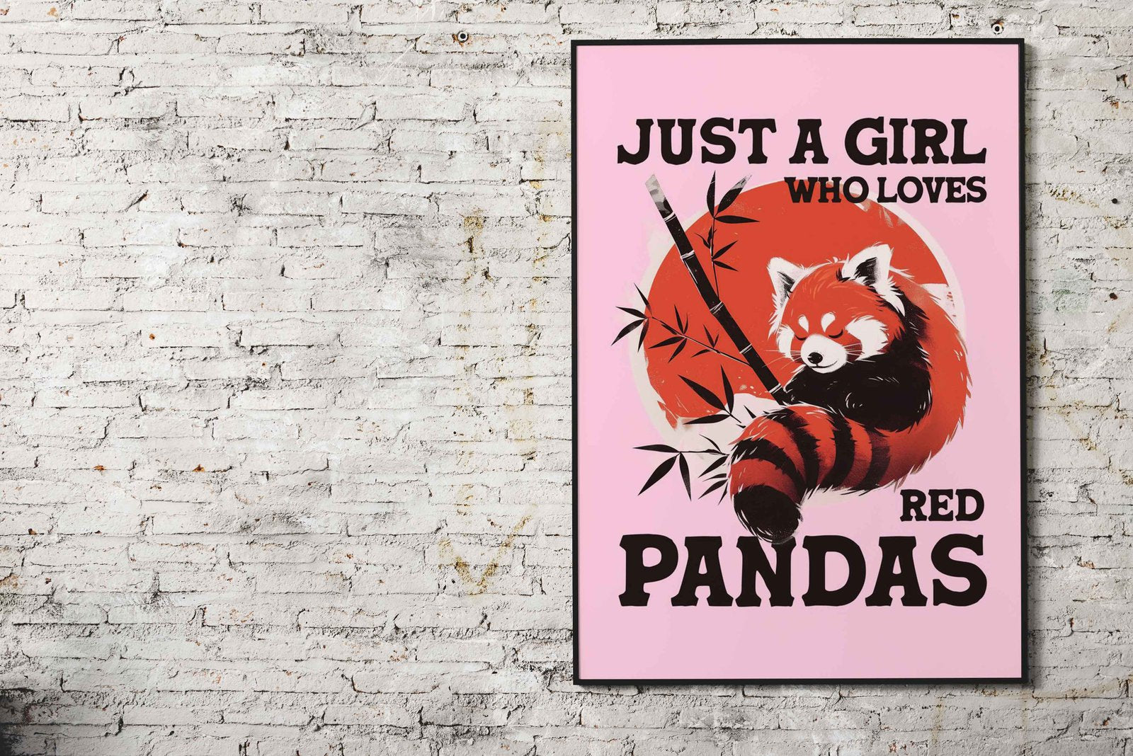 Love Red Pandas Asian Style Poster | Wall Art for Home & Office | High-Quality Print - High-Quality Visual Display