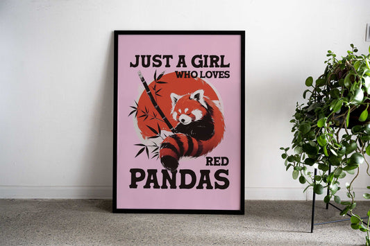 Love Red Pandas Asian Style Poster | Wall Art for Home & Office | High-Quality Print - High-Quality Visual Display