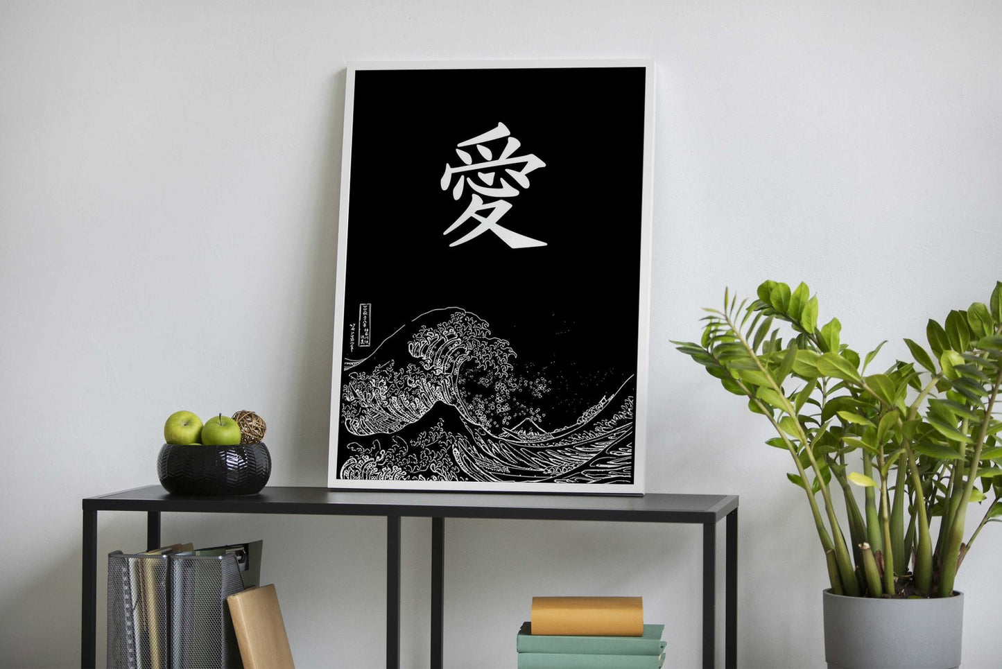 Love & The Great Wave Asian Style Poster | Wall Art for Home & Office | High-Quality Print - High-Quality Visual Display