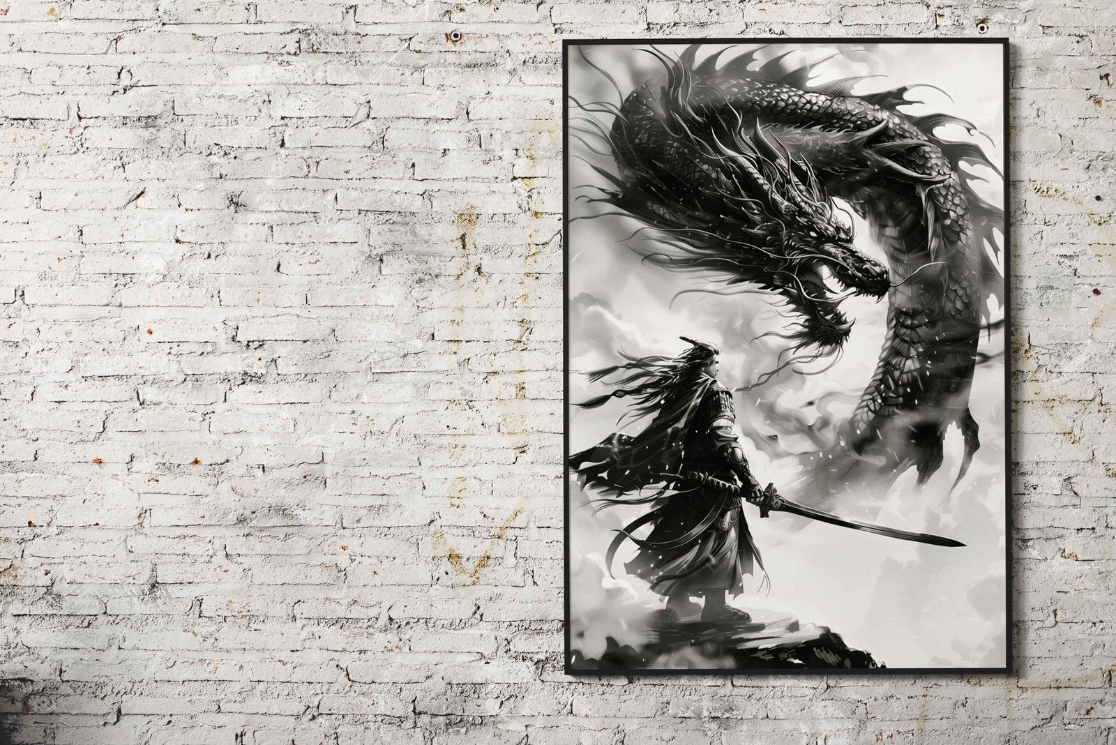 Loyal dragon ink wash Asian Style Poster | Wall Art for Home & Office | High-Quality Print - High-Quality Visual Display