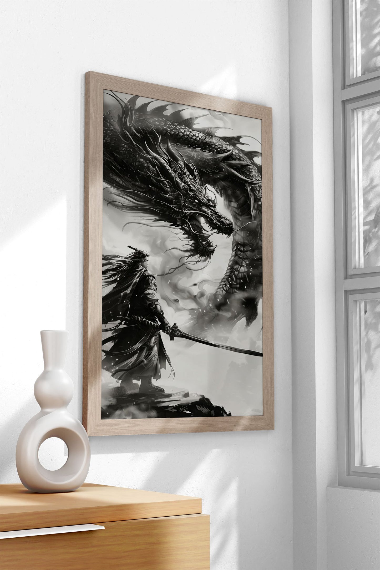 Loyal dragon ink wash Asian Style Poster | Wall Art for Home & Office | High-Quality Print - High-Quality Visual Display