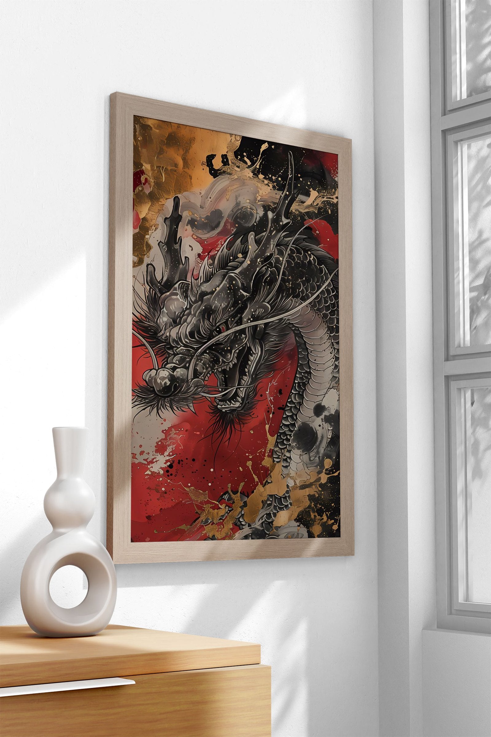 Lucky Asian Dragon Asian Style Poster | Wall Art for Home & Office | High-Quality Print - High-Quality Visual Display