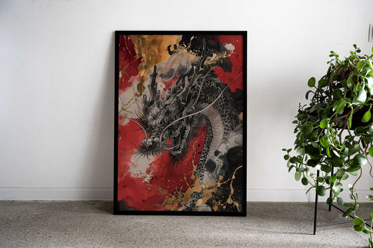Lucky Asian Dragon Asian Style Poster | Wall Art for Home & Office | High-Quality Print - High-Quality Visual Display