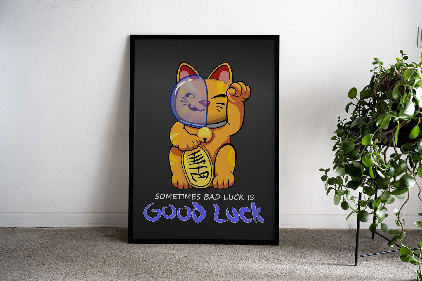 Lucky Cat Asian Style Poster | Wall Art for Home & Office | High-Quality Print - High-Quality Visual Display