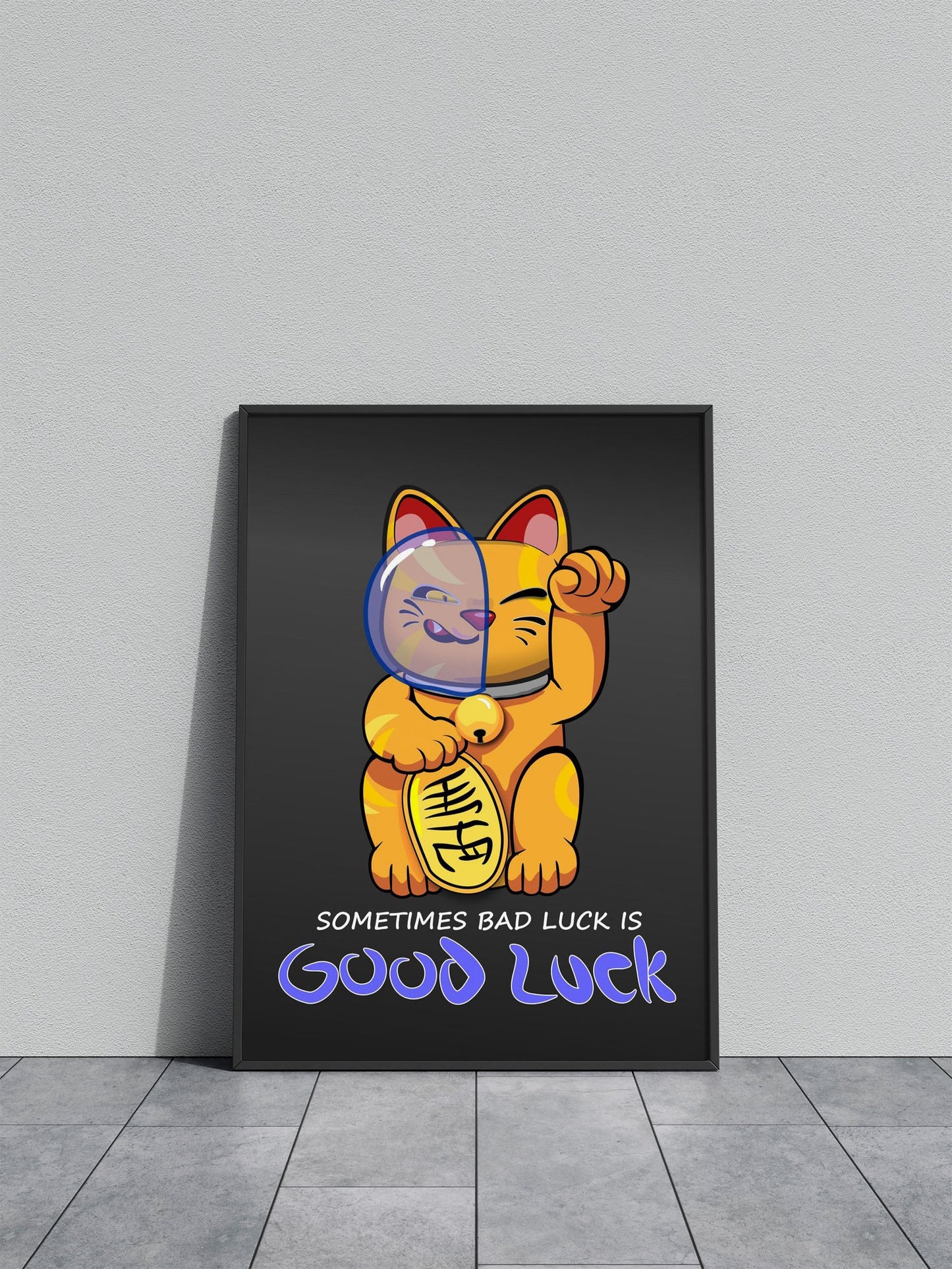 Lucky Cat Asian Style Poster | Wall Art for Home & Office | High-Quality Print - High-Quality Visual Display