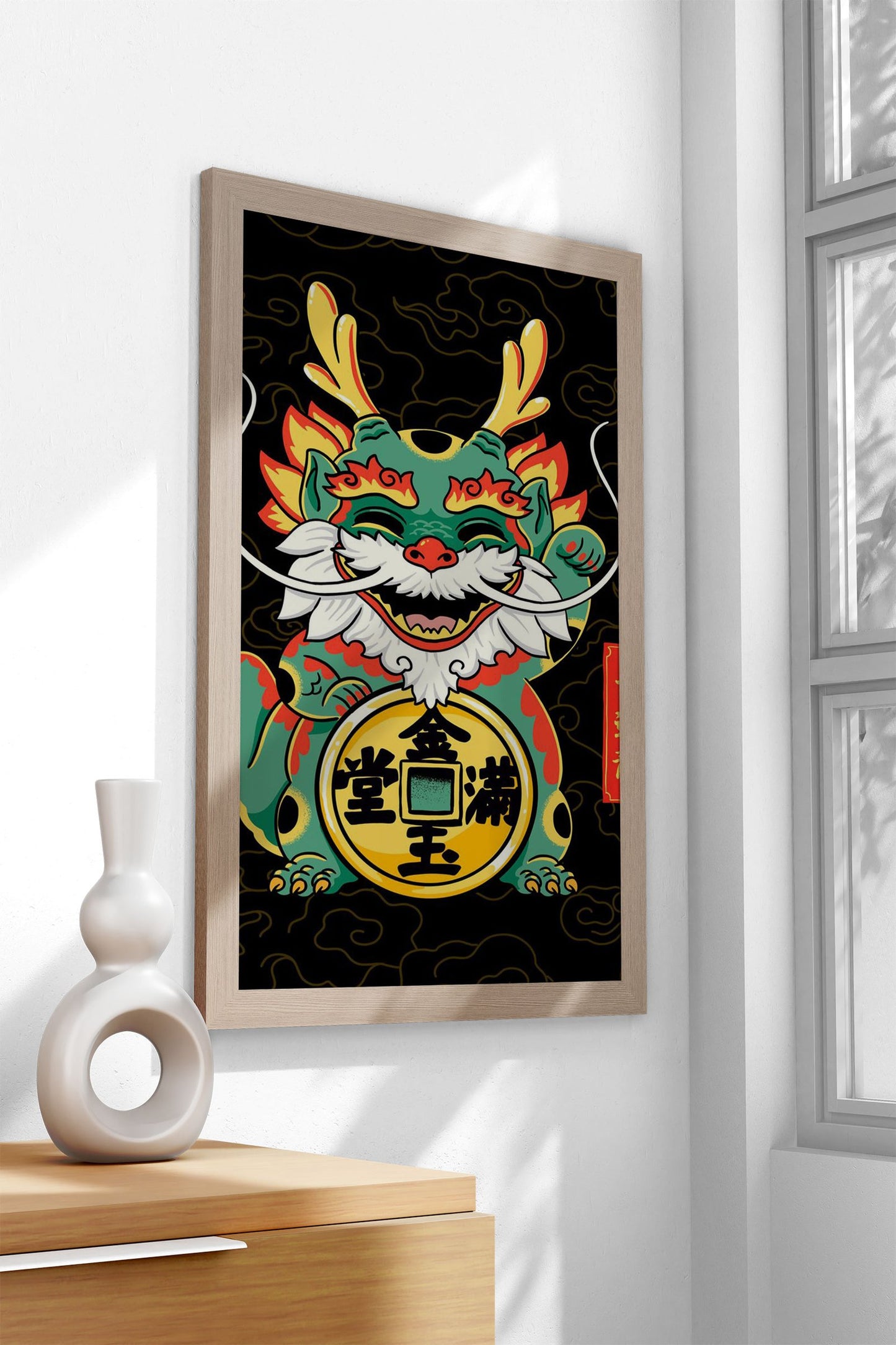Lucky dragon Asian Style Poster | Wall Art for Home & Office | High-Quality Print - High-Quality Visual Display