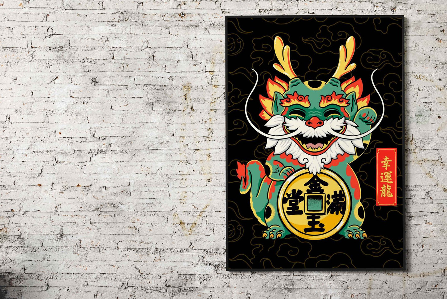 Lucky dragon Asian Style Poster | Wall Art for Home & Office | High-Quality Print - High-Quality Visual Display