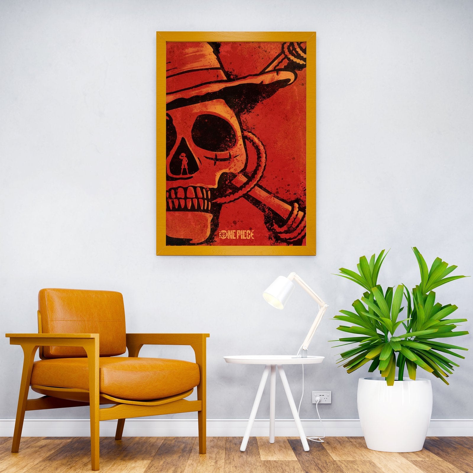 Luffy Minimal Skull Asian Style Poster | Wall Art for Home & Office | High-Quality Print - High-Quality Visual Display