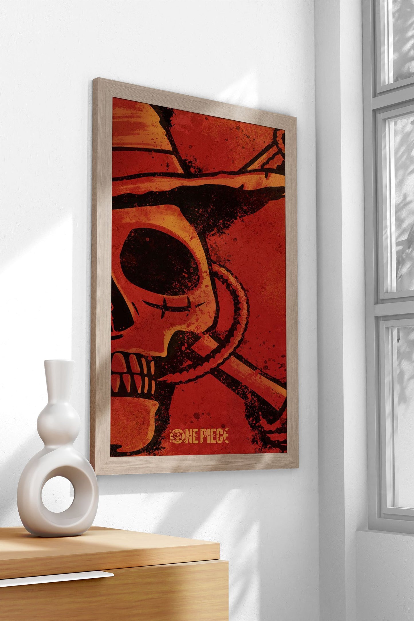 Luffy Minimal Skull Asian Style Poster | Wall Art for Home & Office | High-Quality Print - High-Quality Visual Display