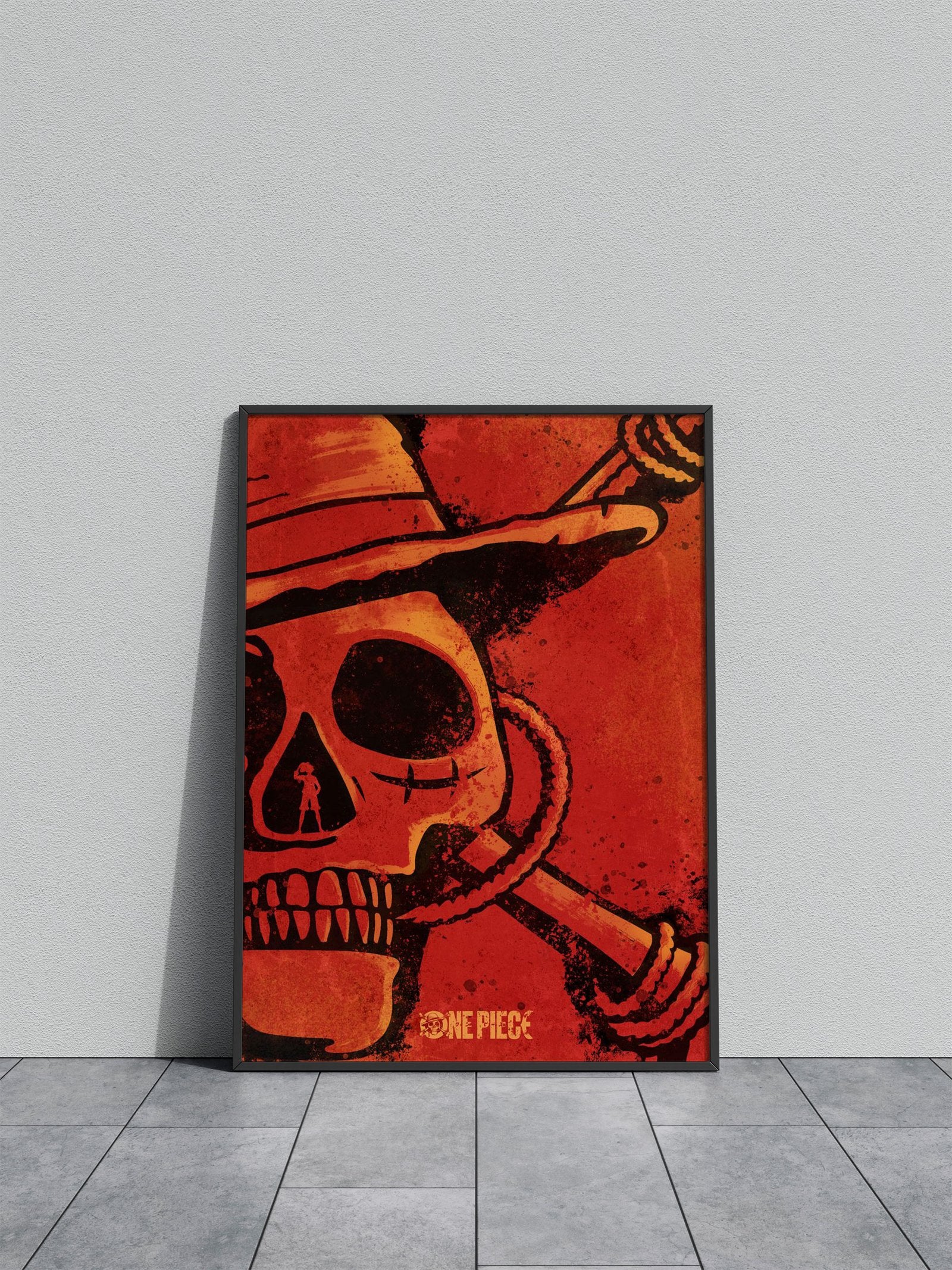 Luffy Minimal Skull Asian Style Poster | Wall Art for Home & Office | High-Quality Print - High-Quality Visual Display